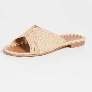 Carrie Forbes Raffia Slide Sandals Size 41 (US Size 11) $312